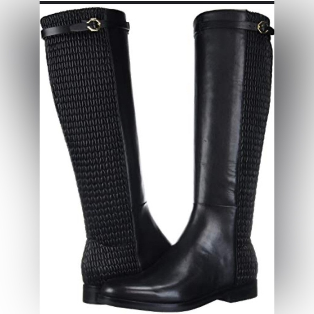 Knee High COLE HAAN Lexi GRD Women’s Strech Flat Boot Black Leather Aize 8